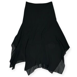 Scarlett Black Asymmetrical Midi Skirt Womens Size 6